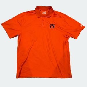 Auburn Tigers War Eagle AU Under Armour HeatGear Loose Polo Shirt Men’s Size XL‎